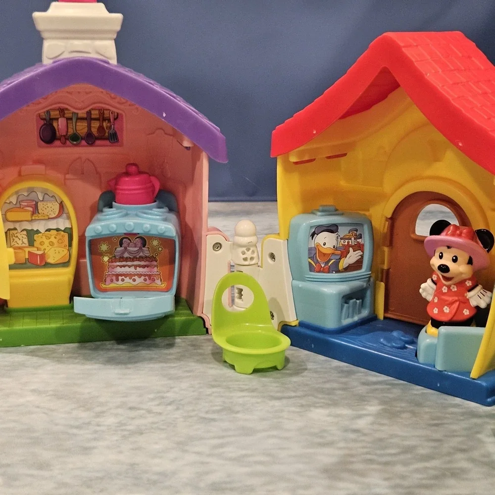 Fisher Price Little People Disney Minnie Mouse House Playset Airplane Figure Lot